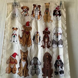 Christmas Dog Lovers Breed Woof Scarf 57” X 11” Rectangle Polyester Puppy